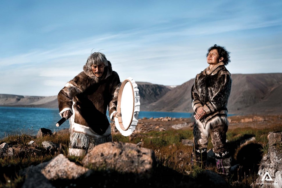 Inuit Drumming in greenland