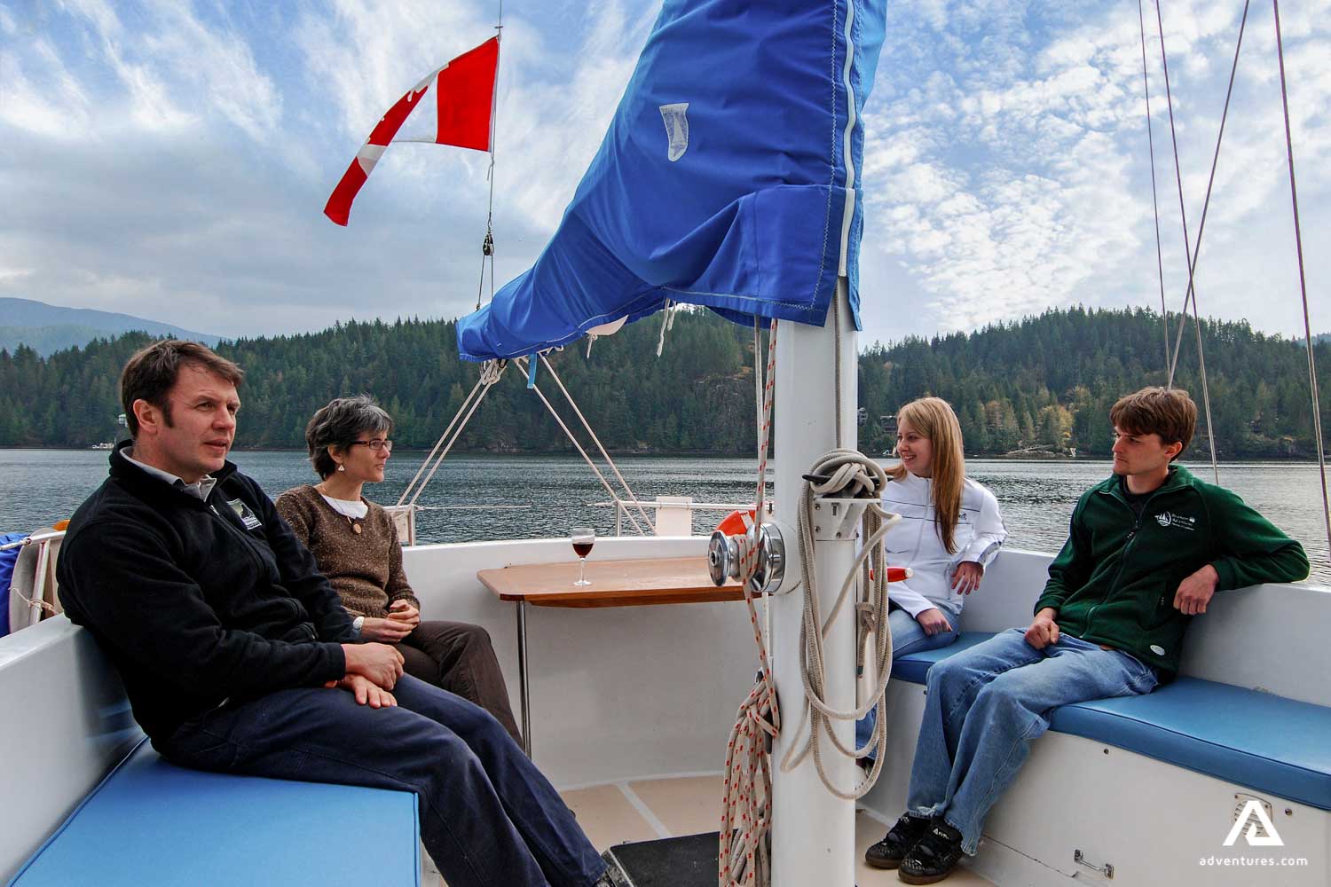 On Board View of sailing boat