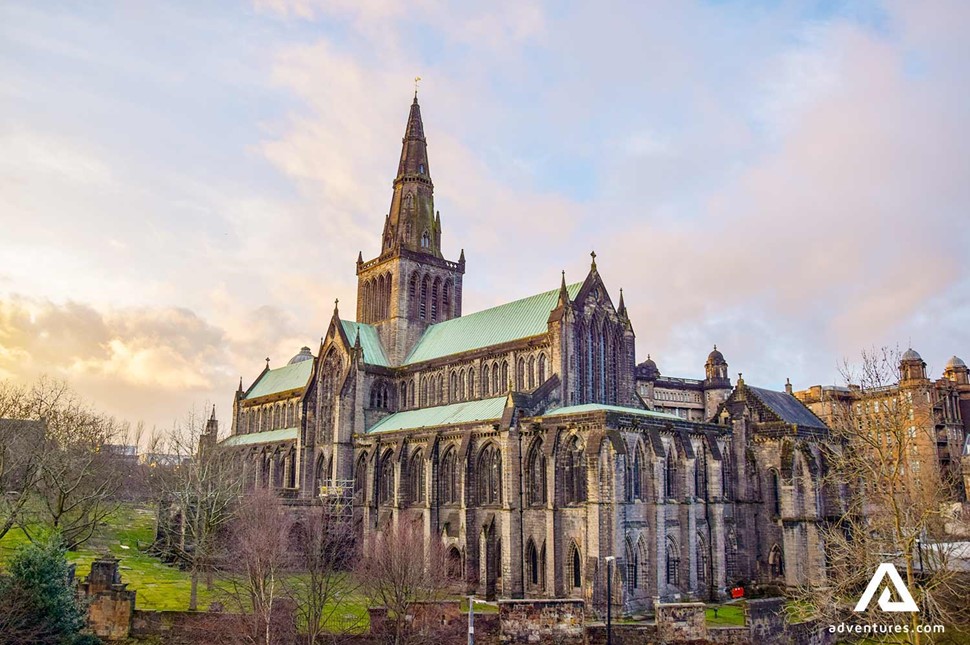 Glasgow St Mungo Cathedral at sunset