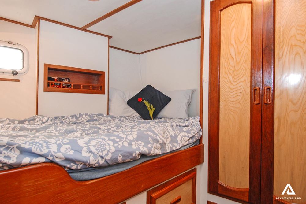 Bedroom in a sailing boat