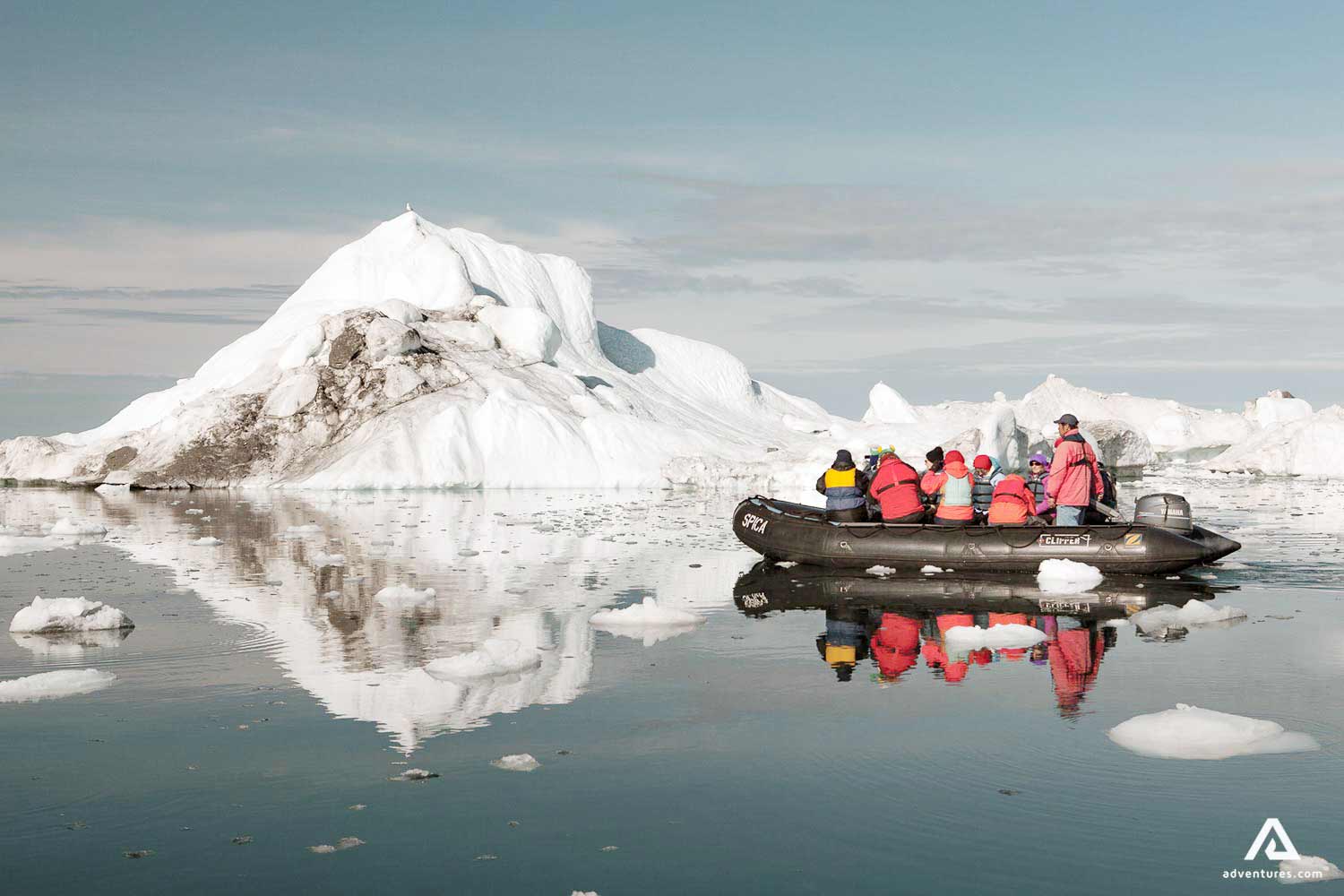 exploring seaside with a group in greenland