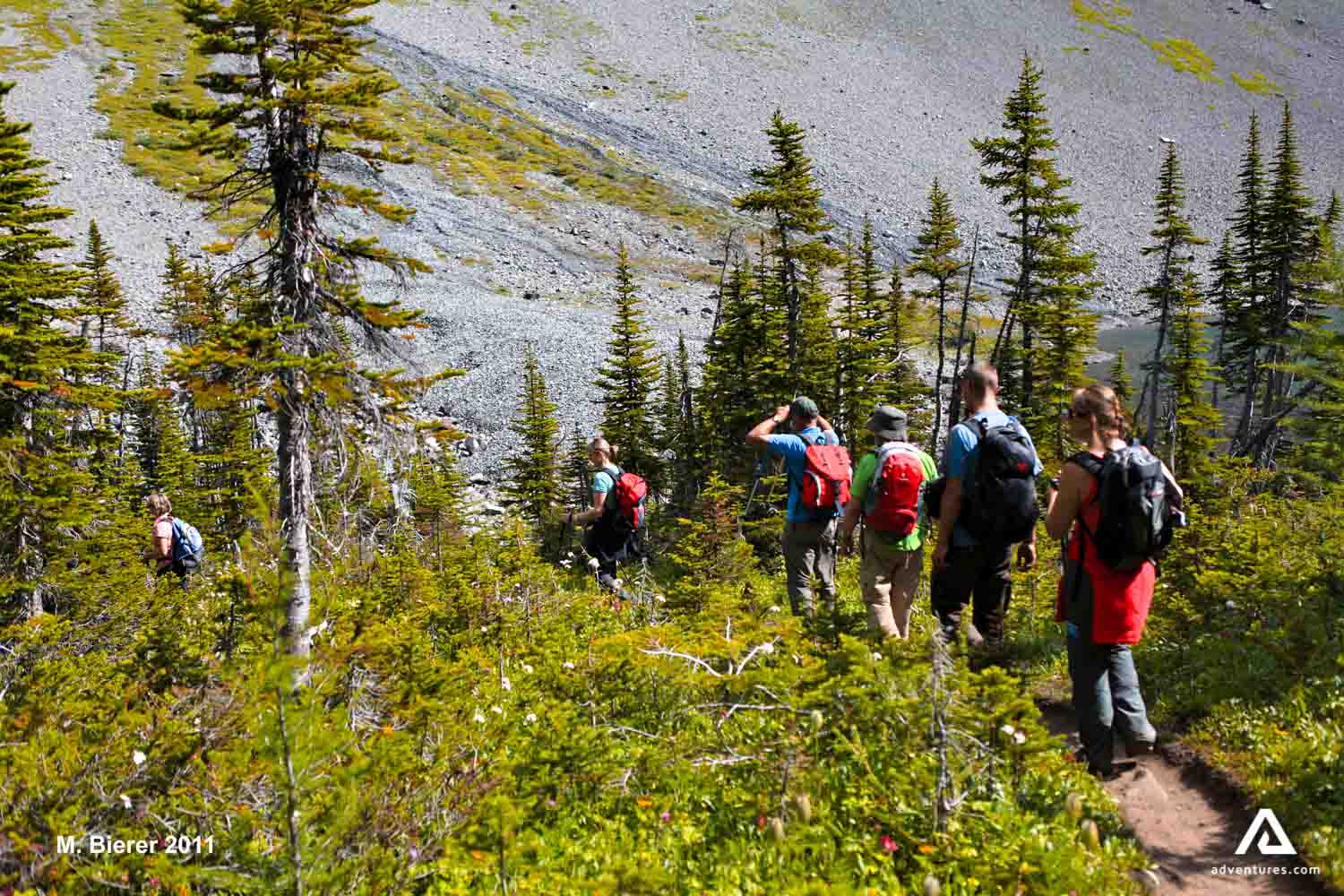 hikers in banff jasper national park