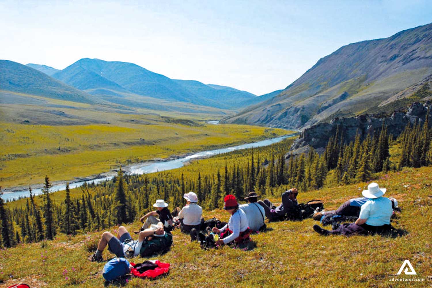 resting on the shore of firth river in canada