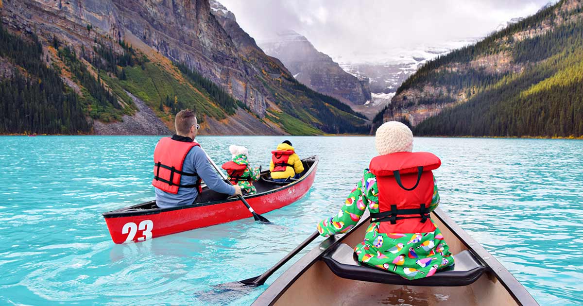 taking a canoe trip in canada