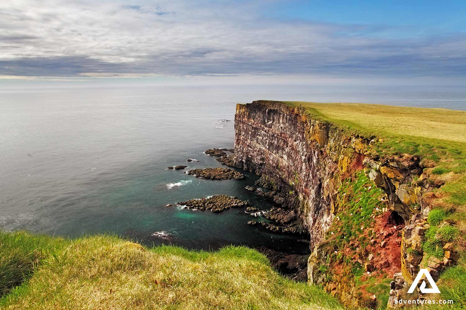 steep Latrabjarg cliffs in westfjords of iceland