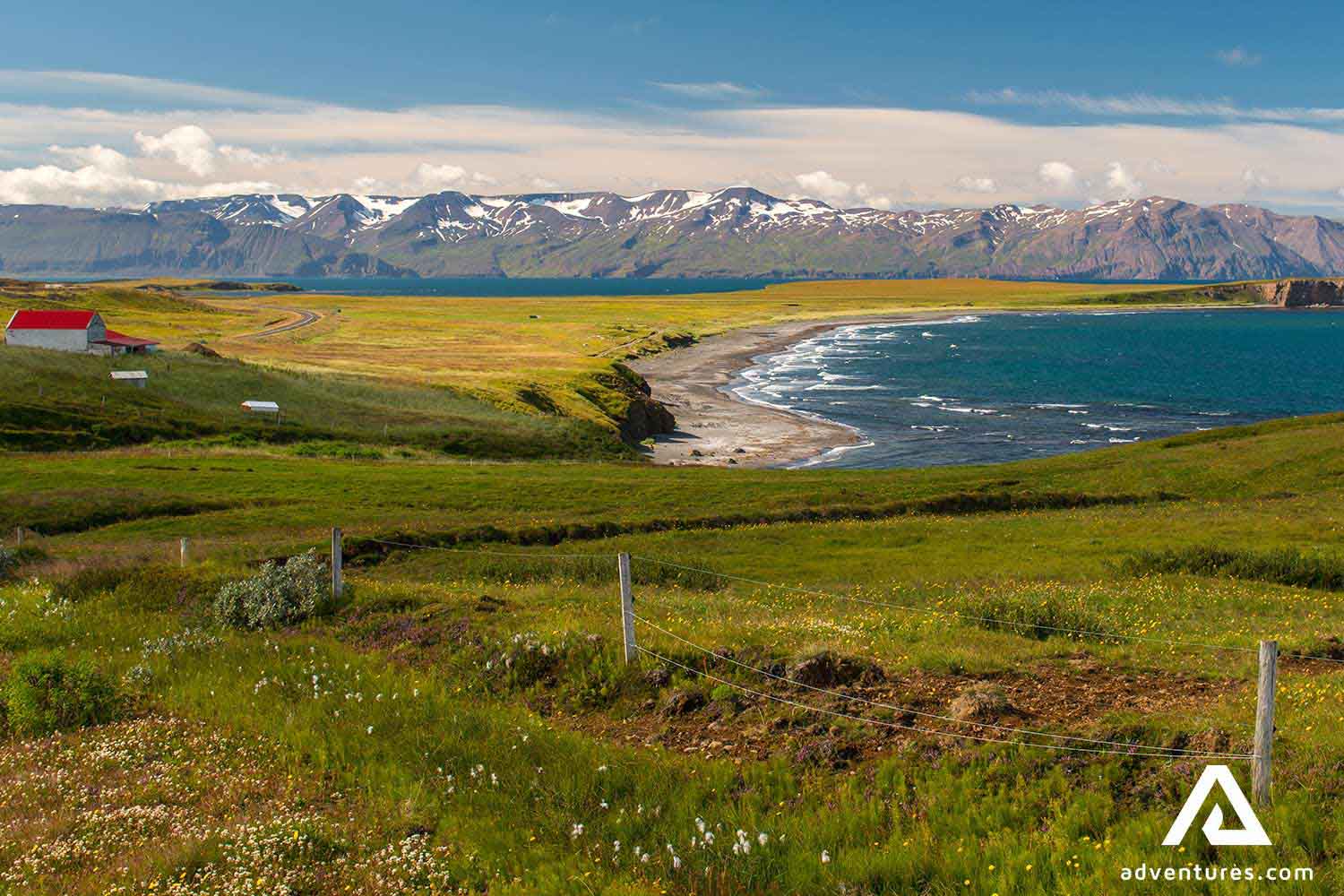tjornes peninsula beach view in iceland