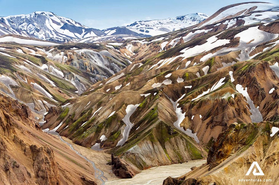 colourful mountains in fjallabak area in iceland