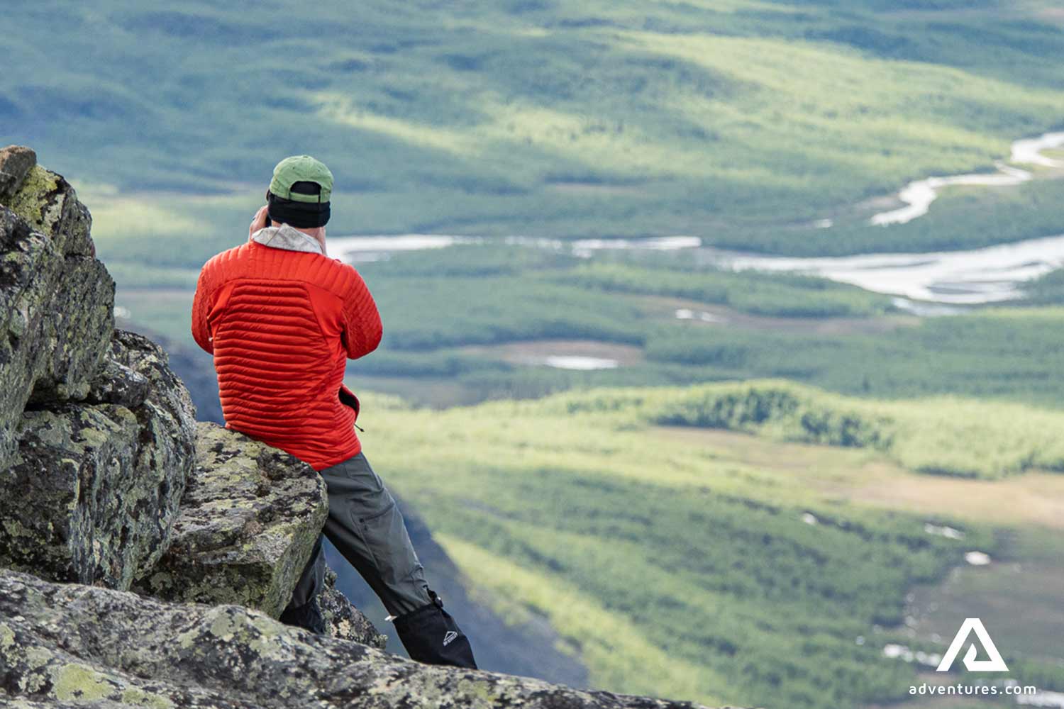 looking over sarek national park landscape in sweden