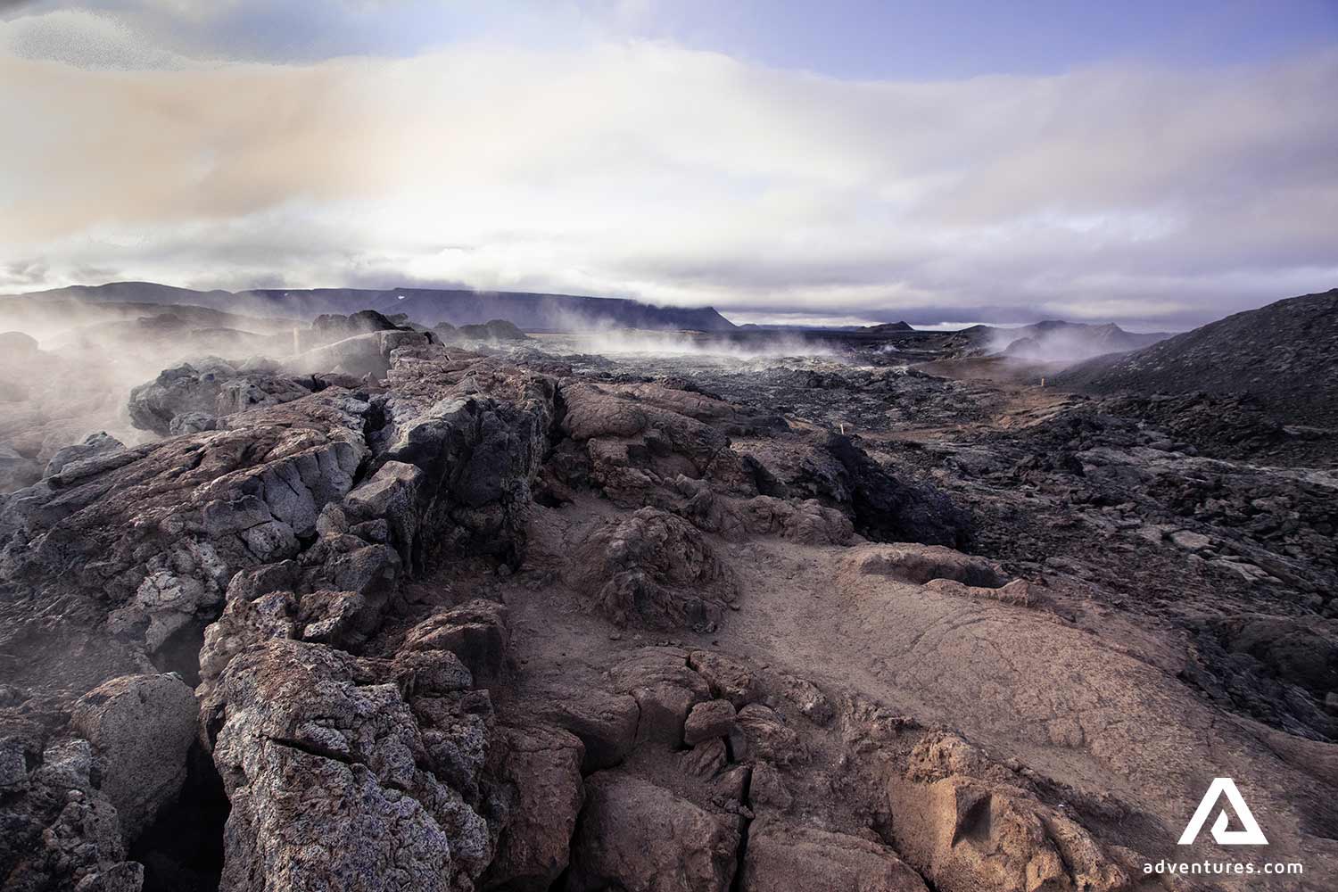 krafla volcanic area in north iceland geothermal steam