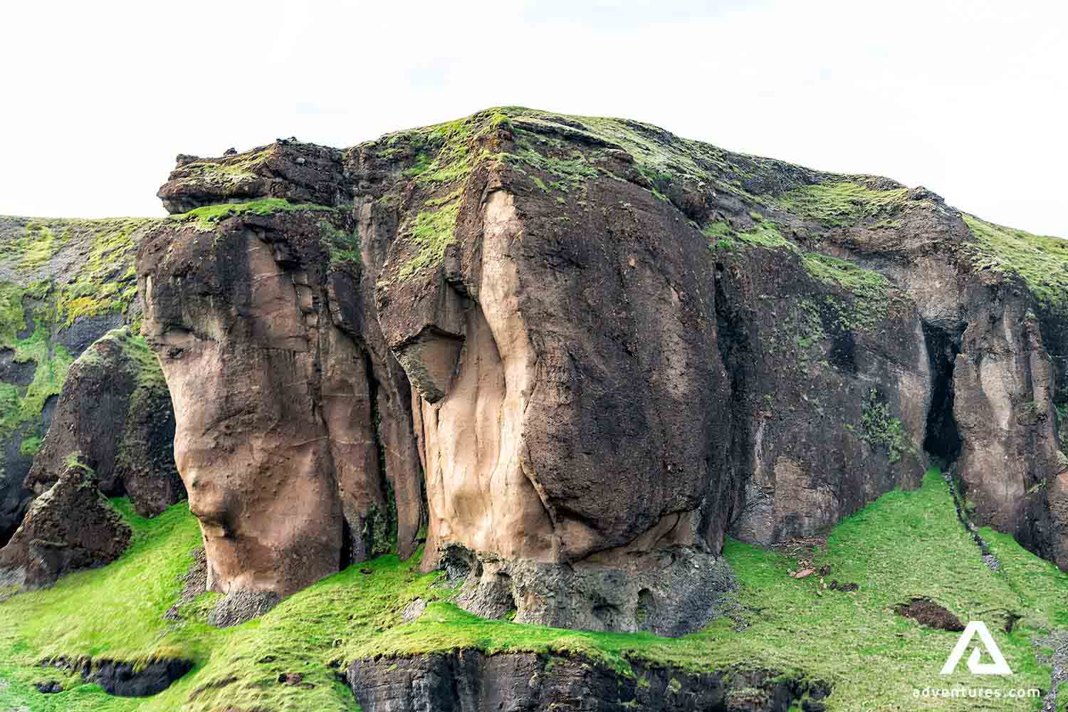 canyon formations at fjadrargljufur in south iceland