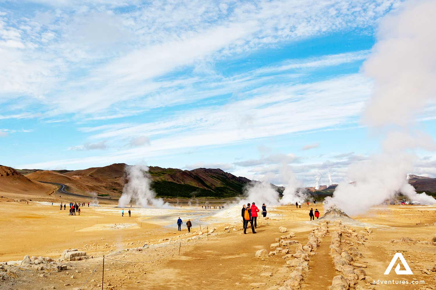 Namaskard Namafjall geothermal area near myvatn in iceland
