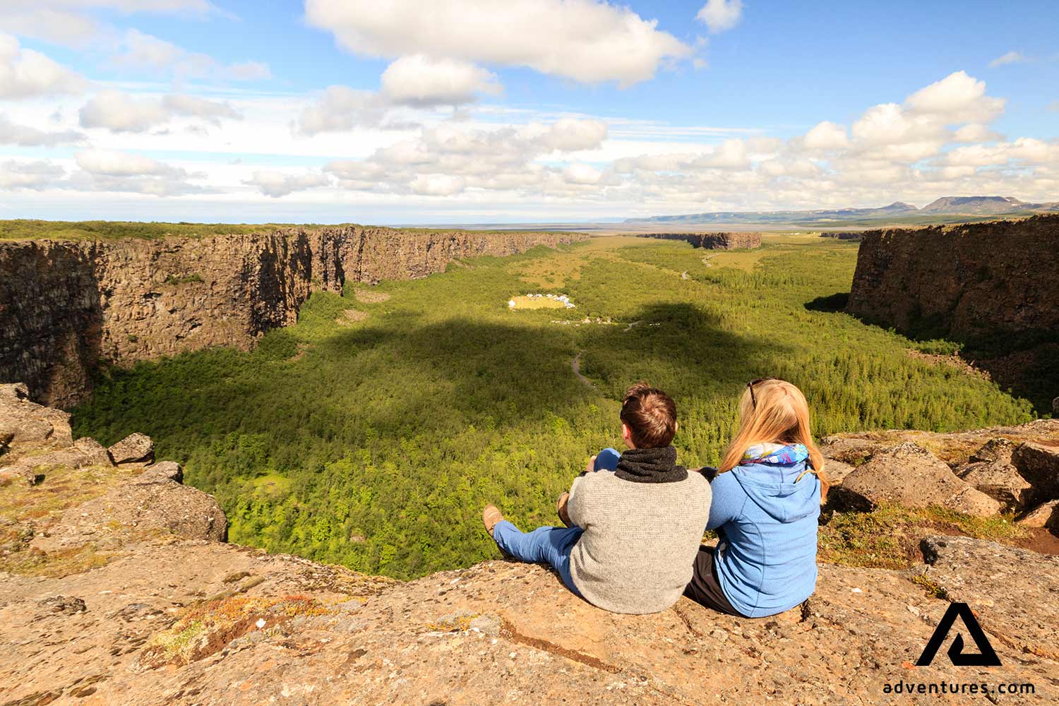 asbyrgi canyon view in north iceland