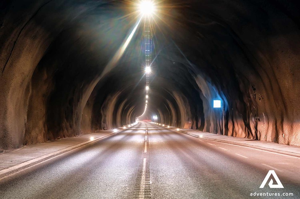 tunnel leading through hvalfjordur area