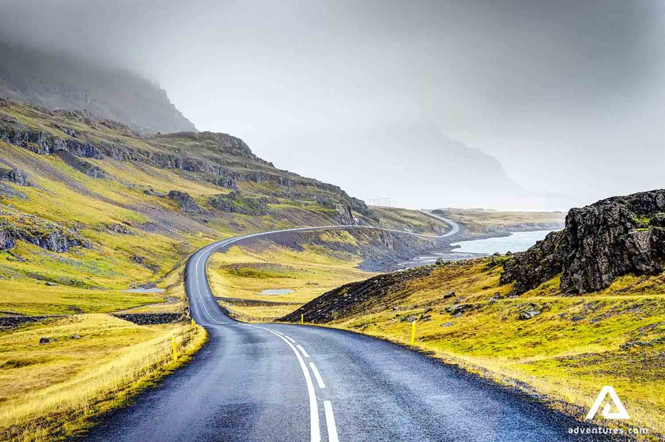 a view of ring road near mountain in iceland