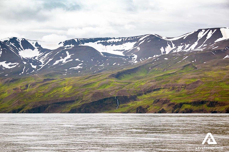 seaside view from husavik area in iceland