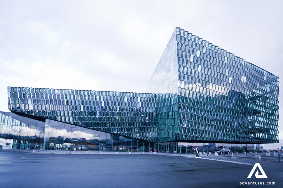 harpa concert hall glass building in reykjavik