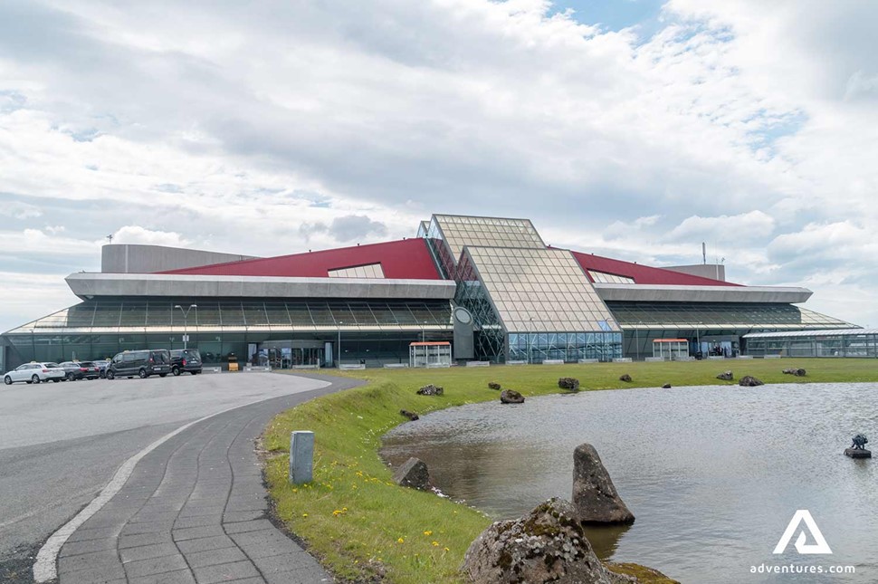 keflavik airport building view in iceland