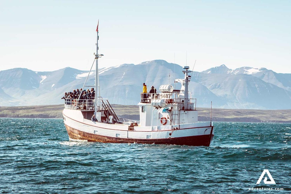 small fishing boat in the north of Iceland