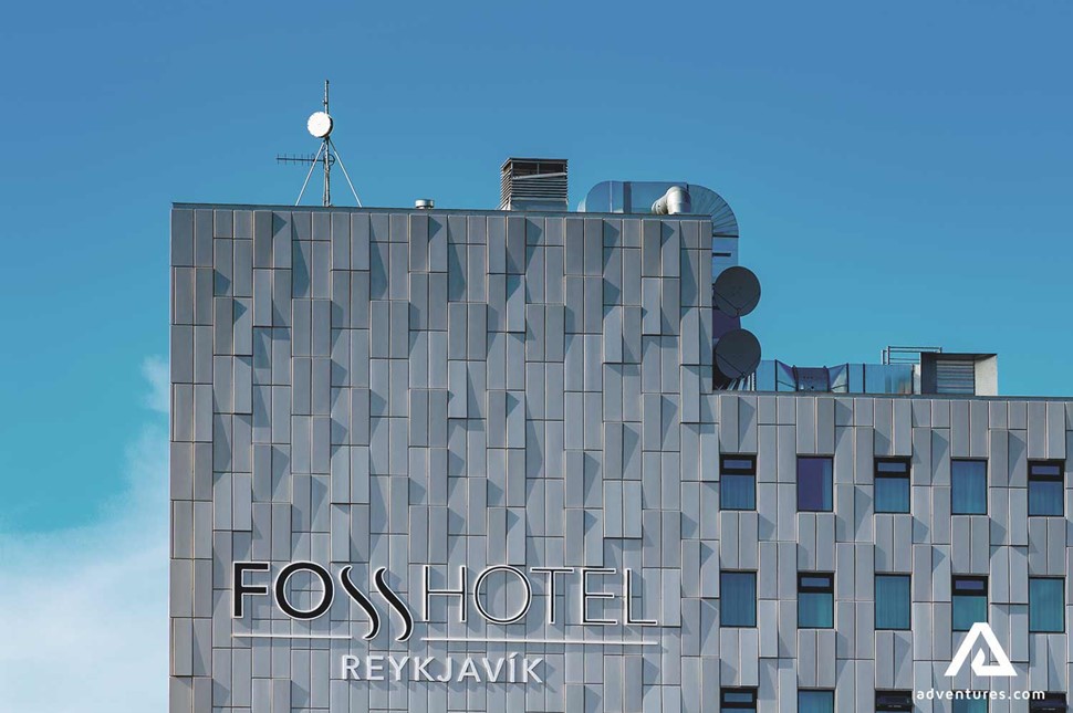fosshotel building view in reykjavik
