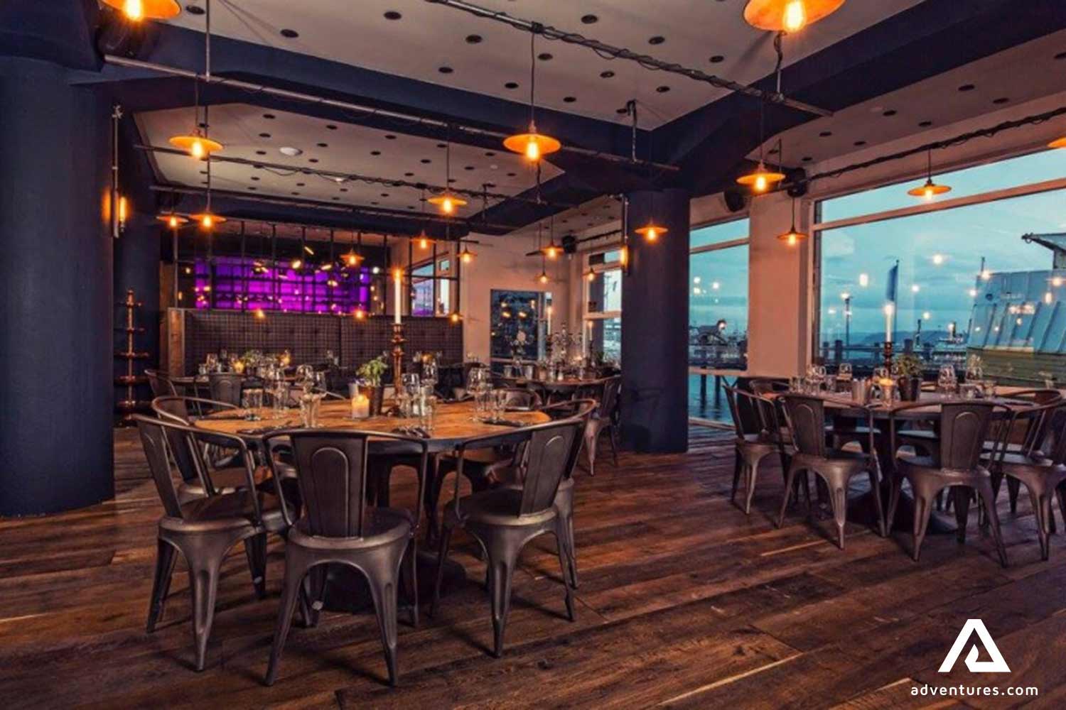 Bryggjan Bar Pub inside view in reykjavik