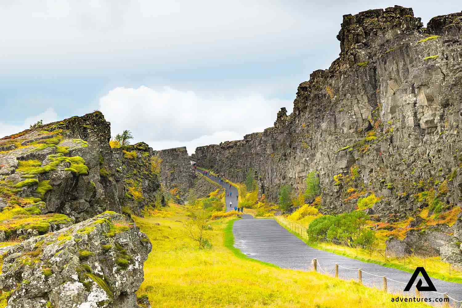 gravel walking path in thingvellir