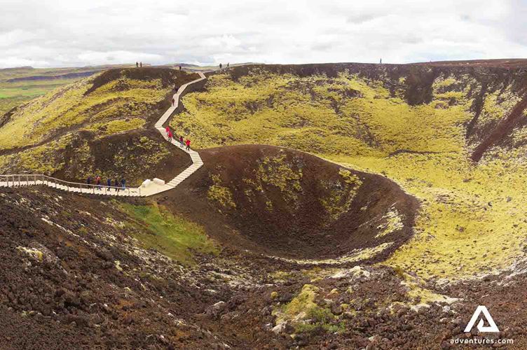 grabok volcanic crater grabok volcanic crater view in north iceland