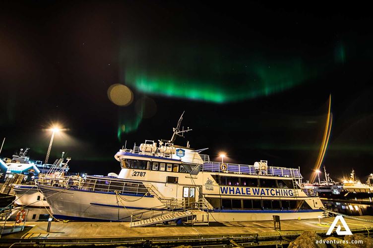 boat in the reykjavik docks boat in the reykjavik docks at night