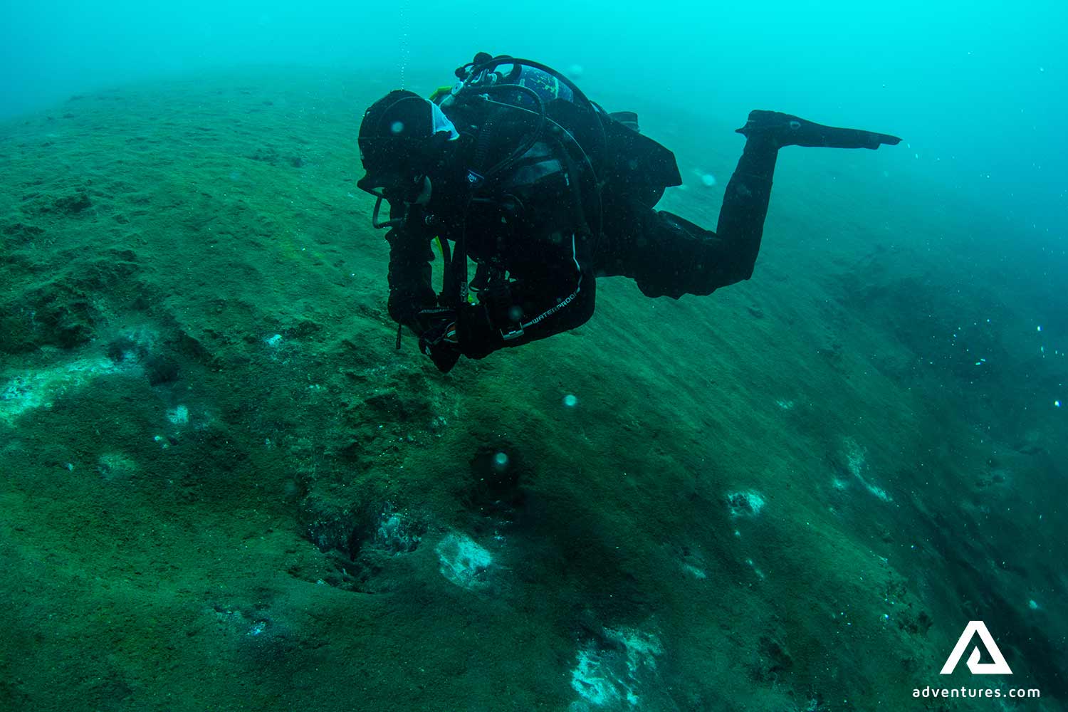 Diving in North Iceland Strytan geothermal area