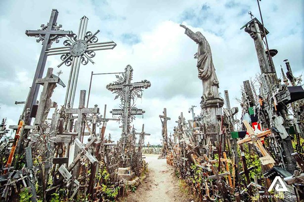 hill of the crosses in siauliai in lithuania