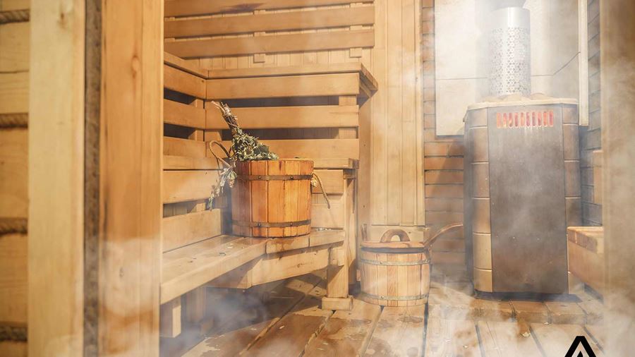 a view inside a lithuanian sauna