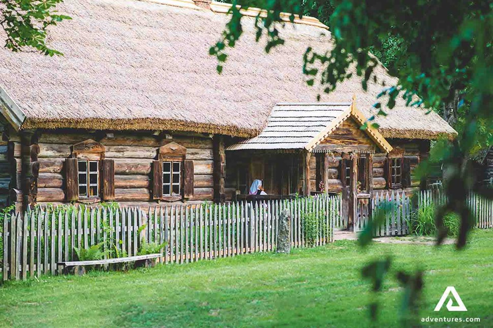 an old building at rumsiskes open air museum in lithuania