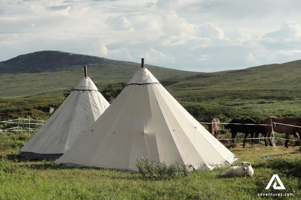 sami culture tents in sweden