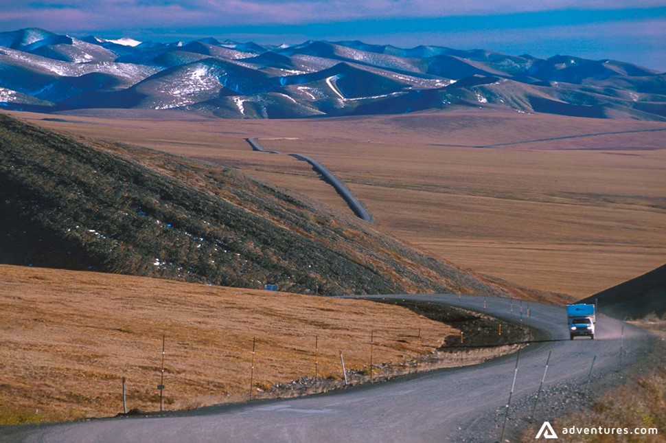 Road with a view to Dempster Highway Landscape