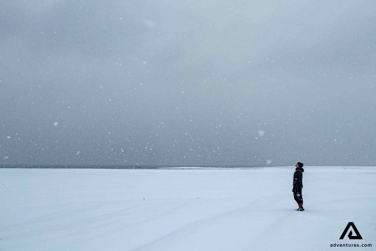 snowing in lapland sweden