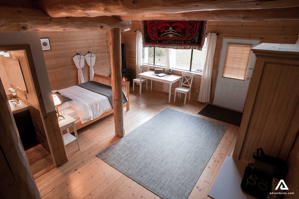 Summer lodge cozy interior