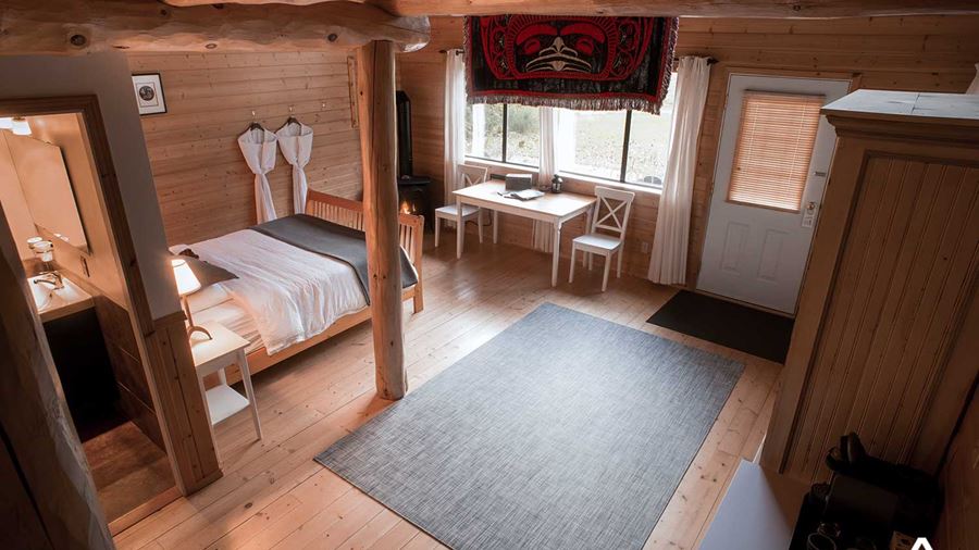 Summer lodge cozy interior