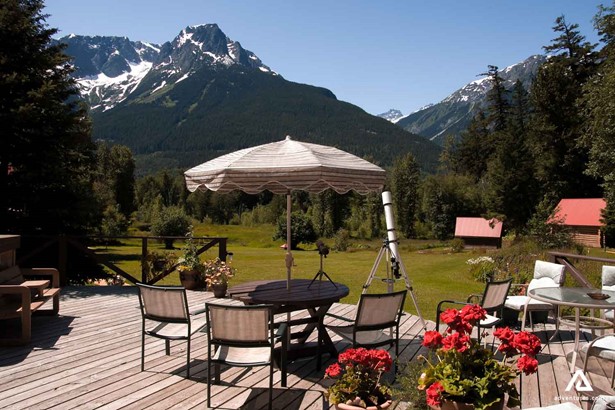 Terrace with mountain view