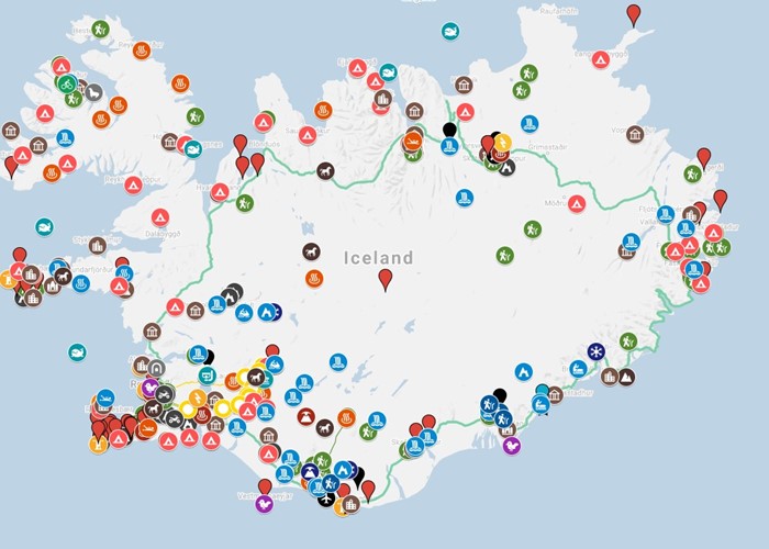 Interactive Map of Iceland