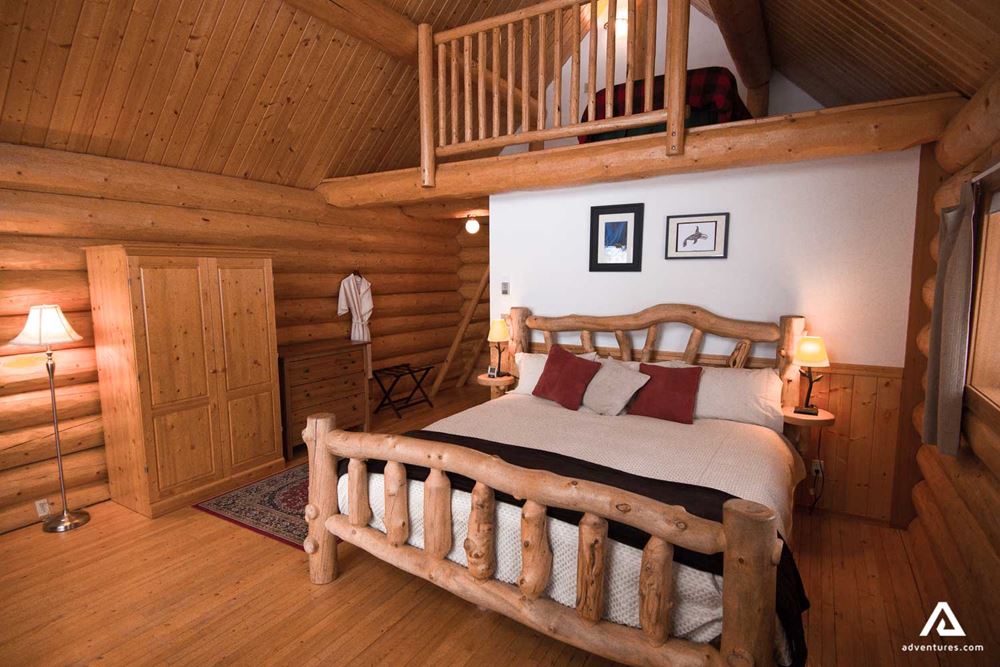 Wooden lodge interior