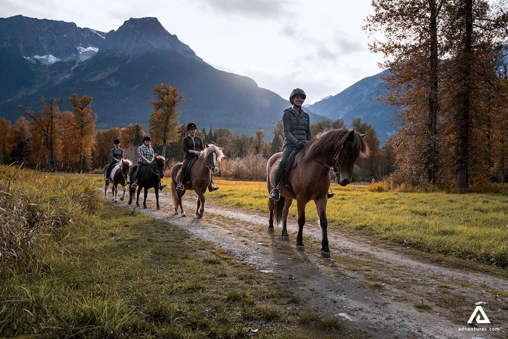 Horse riding tour in mountains