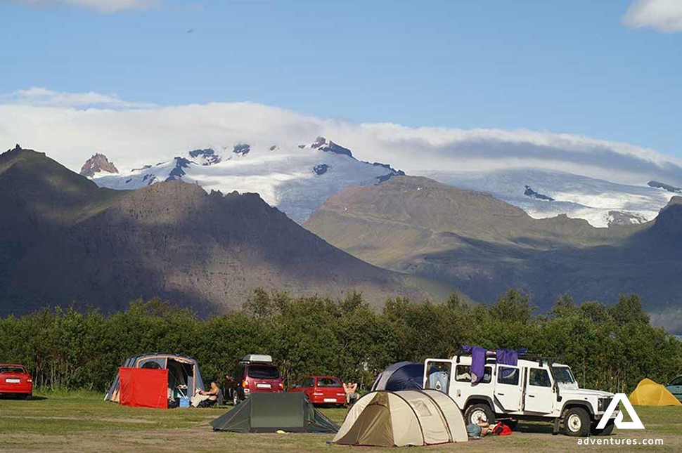 skaftafell national park camping area vatnajokull