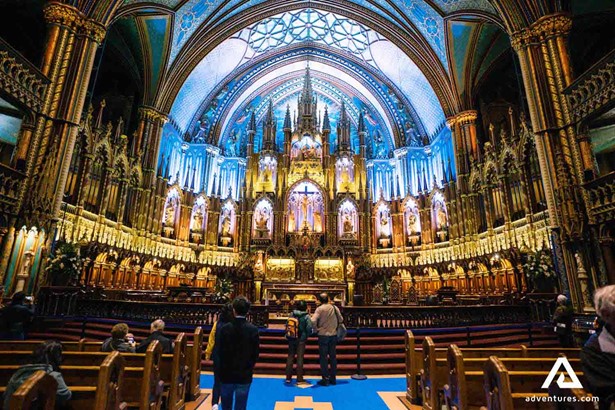 Notre Dame Basilica Church Cathedral in Montreal