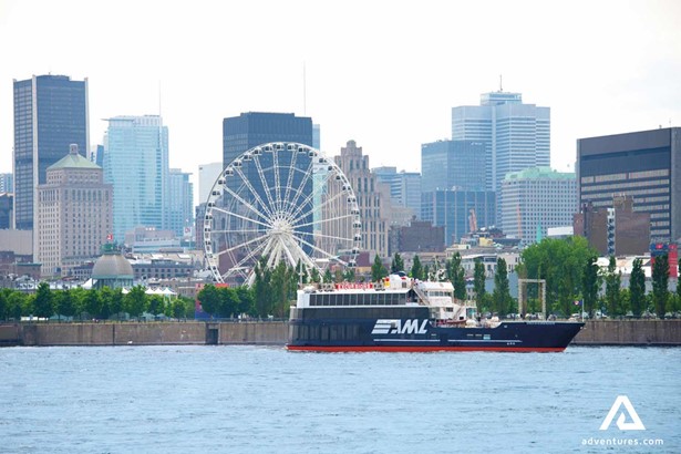 ferry ship in montreal city