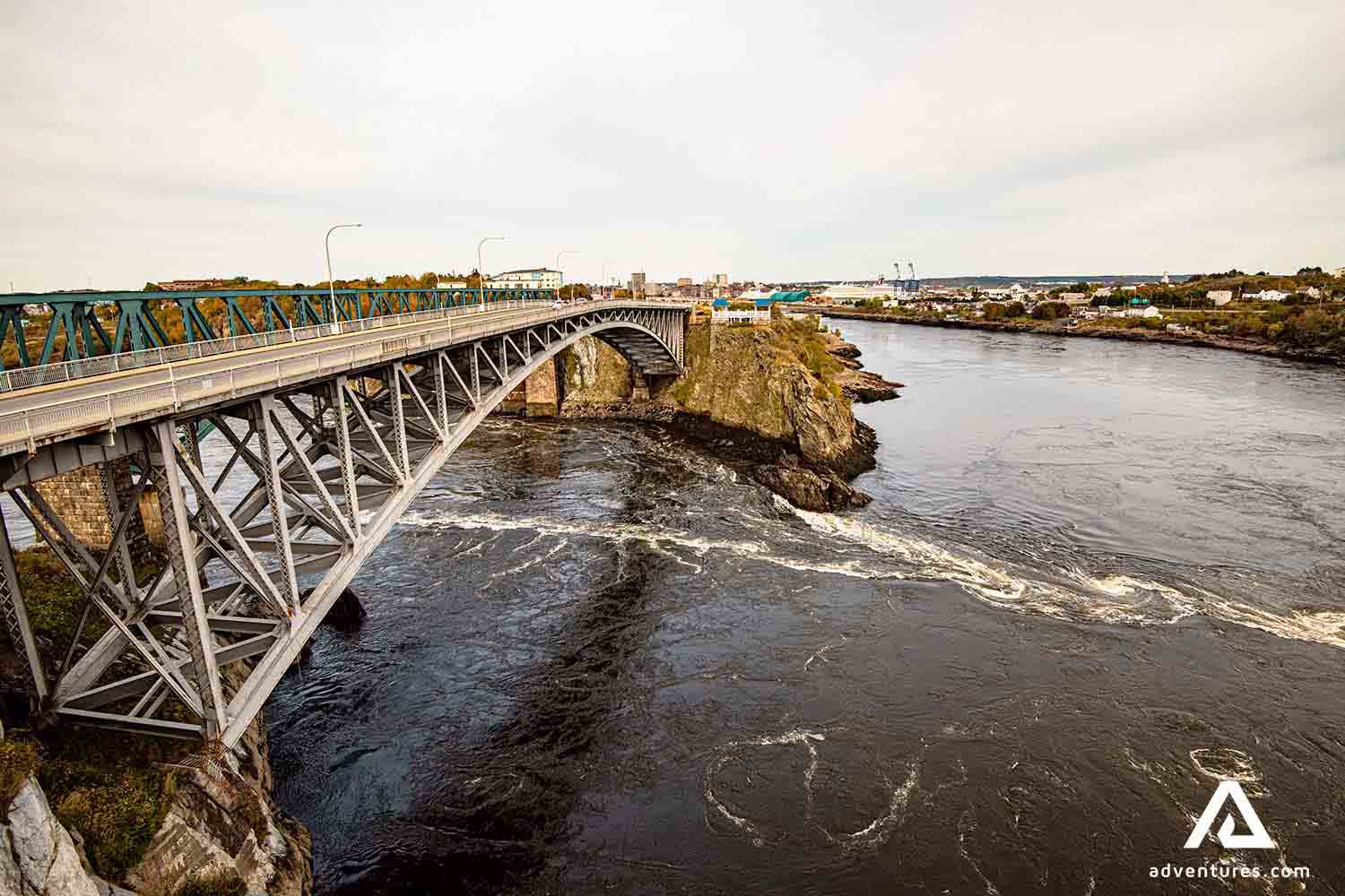 long steel bridge in saint john city canada