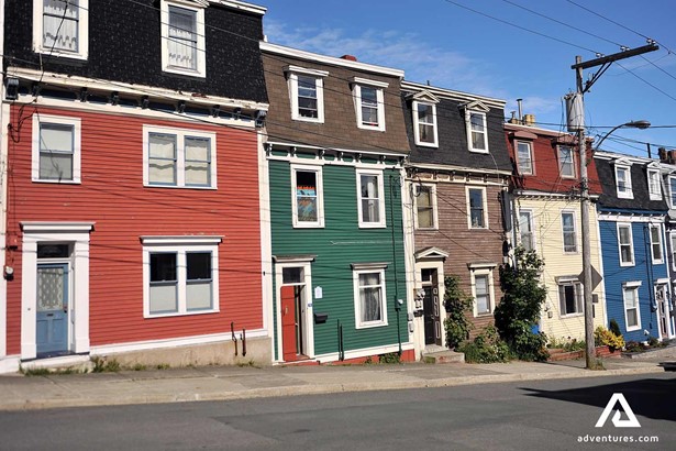 colorful houses in canada saint john city