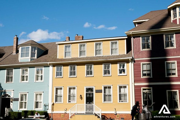 colorful pastel building walls in charlottetown