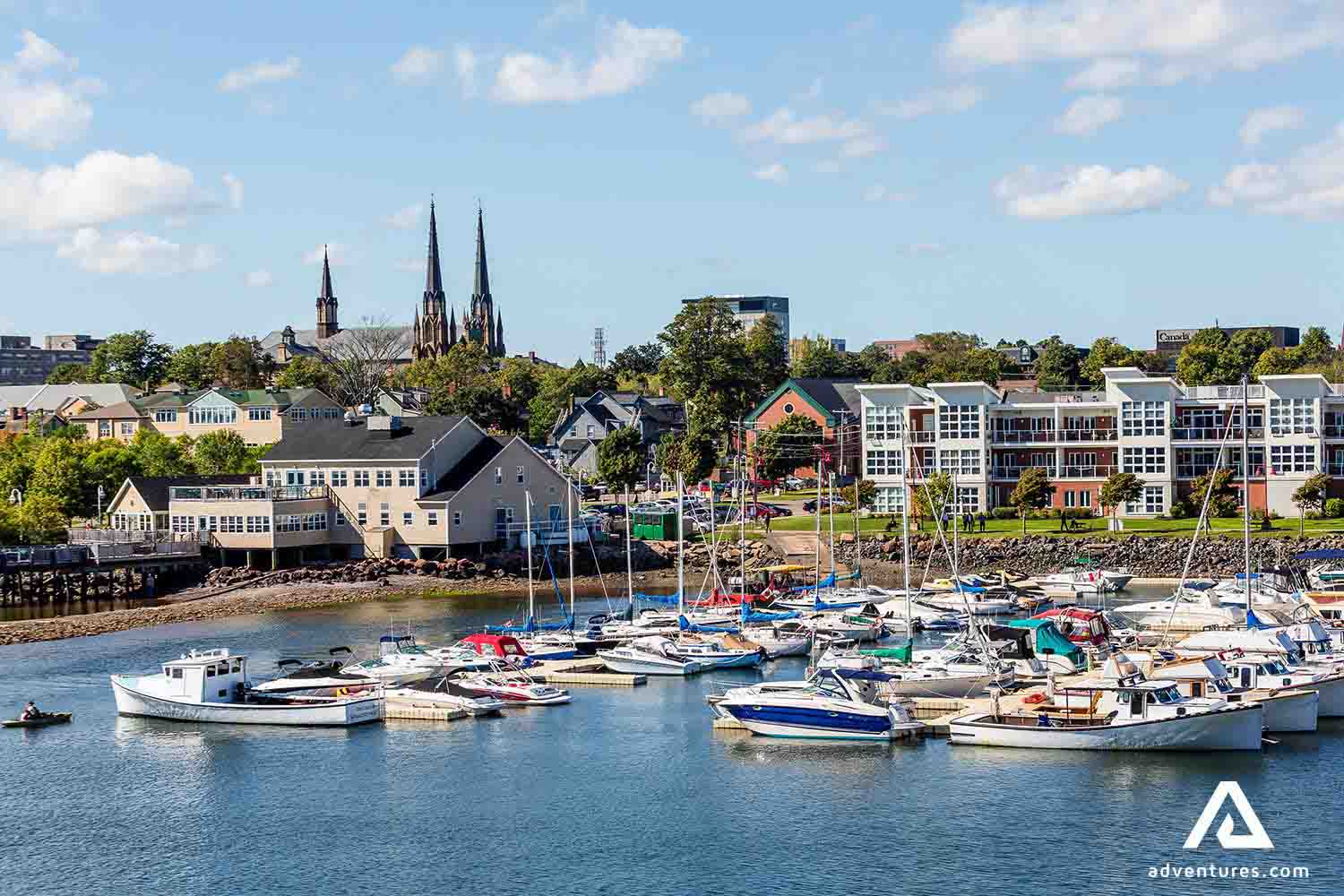 Charlottetown Aerial Seaside Docks view in canada