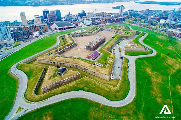 Halifax Citadel Hill Aerial drone view