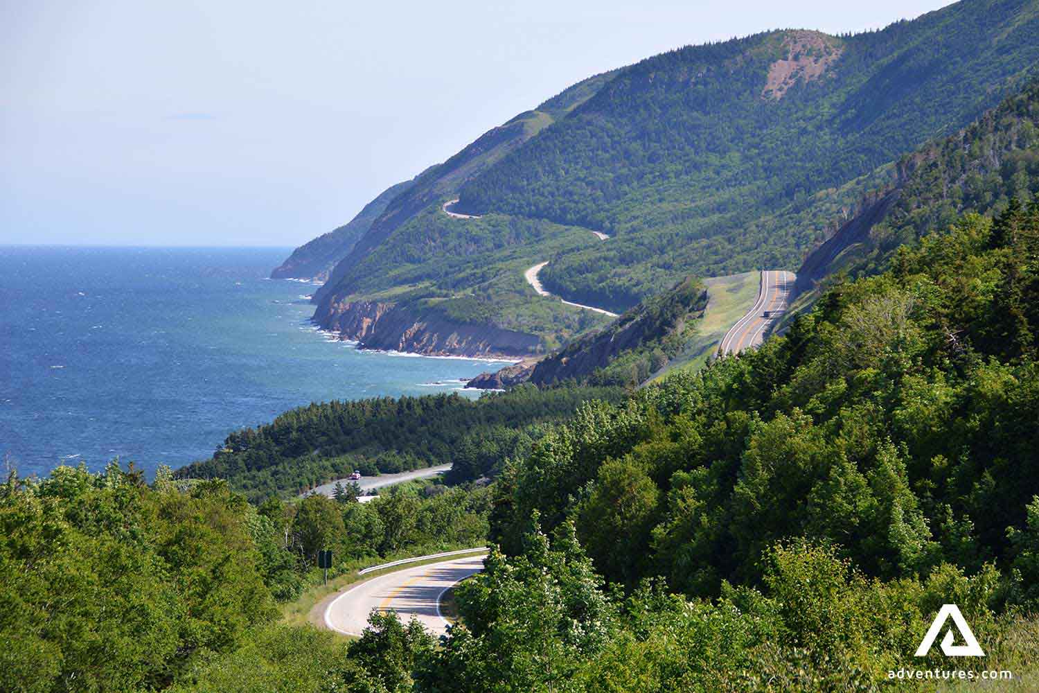 Cabot Trail Road view in cape breton