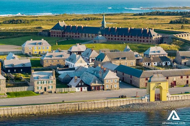 birds eye view of Louisbourg Fortress birds eye view of Louisbourg Fortress in canada